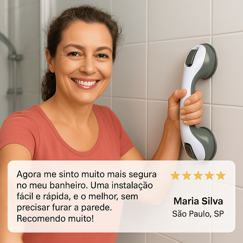 Barra de Apoio Portátil para Banheiro - Tá na Mão