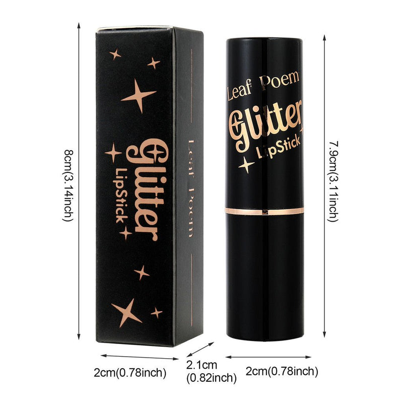 Batom com Glitter: Hydrating Shine - Glitter LipStick - Tá na Mão