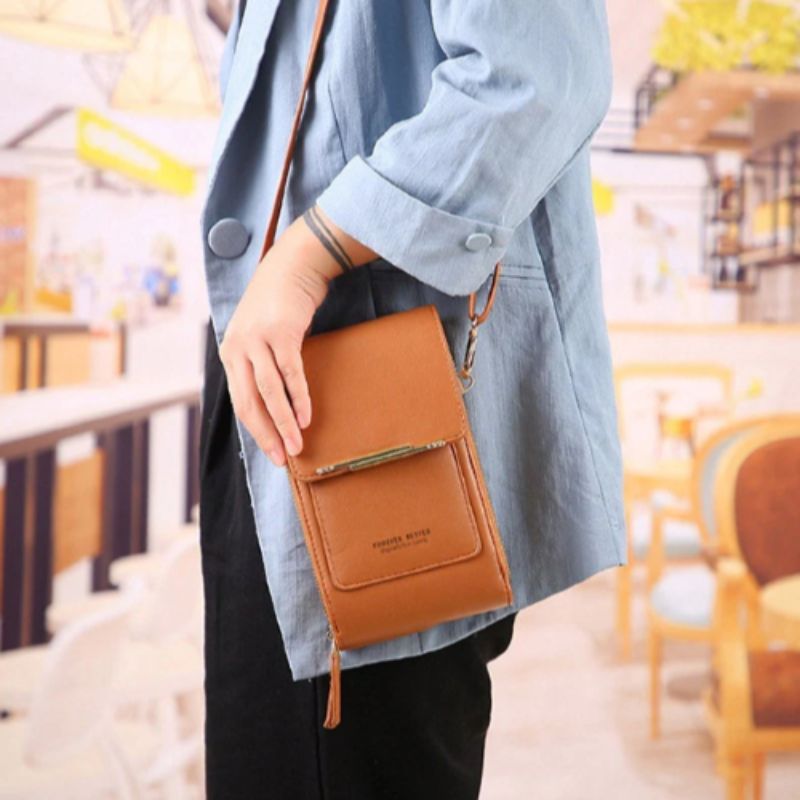 Bolsa Feminina de Ombro Compacta Touch - RFID Anti - furto - Tá na Mão