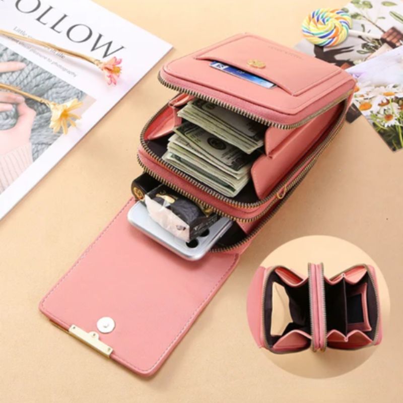Bolsa Feminina de Ombro Compacta Touch - RFID Anti - furto - Tá na Mão