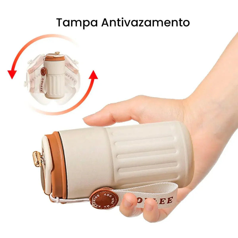 Copo Térmico Inteligente com Display - Tá na Mão