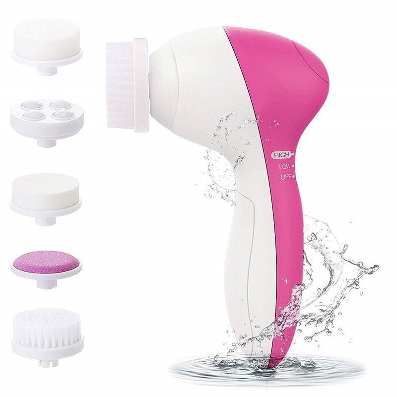 Escova de Limpeza e Esfoliação de Pele Facial 5 em 1 - Tá na Mão