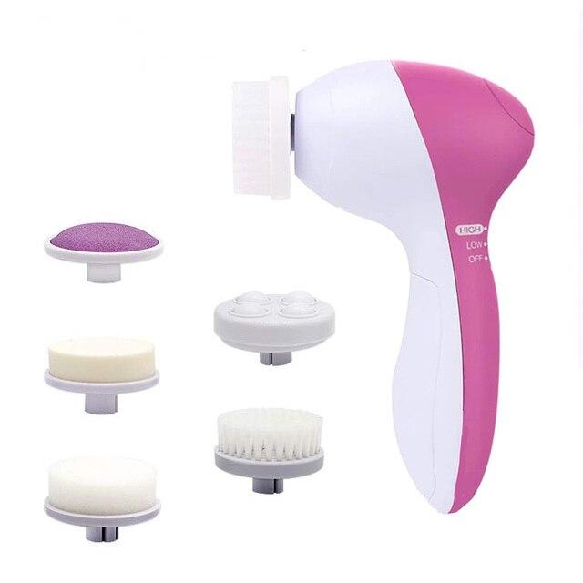 Escova de Limpeza e Esfoliação de Pele Facial 5 em 1 - Tá na Mão