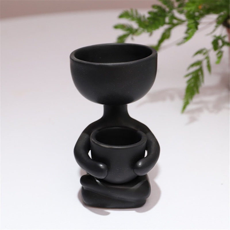 Vaso Decorativo de Cerâmica - Tá na Mão
