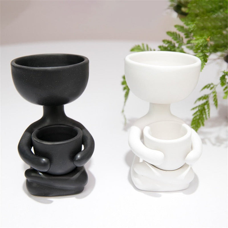 Vaso Decorativo de Cerâmica - Tá na Mão