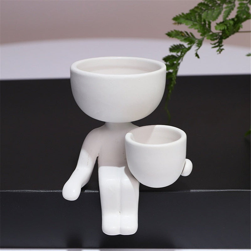 Vaso Decorativo de Cerâmica - Tá na Mão